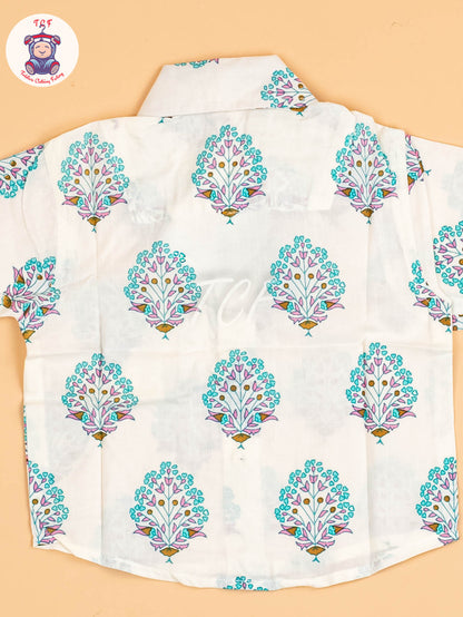 White - Boys Printed Readymade Shirts