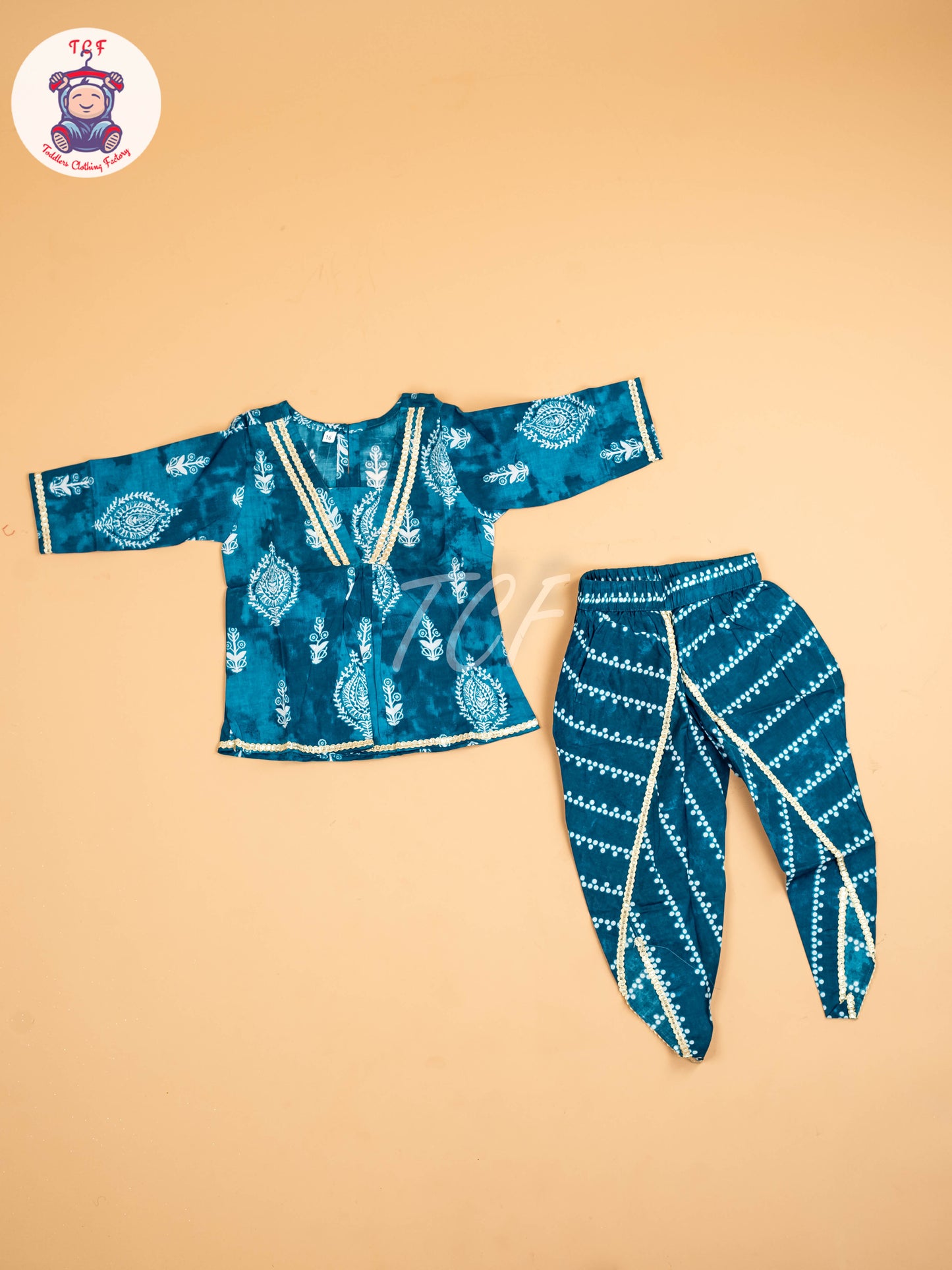 Light Green - Girls Floral Printed Salwar