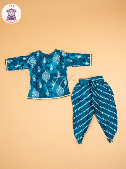 Light Green - Girls Floral Printed Salwar