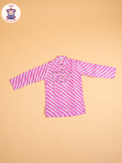 Pink - Boys Printed Kurta Sets