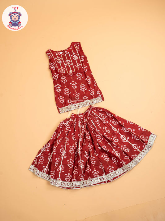 Maroon - Girls Readymade Lehenga Choli