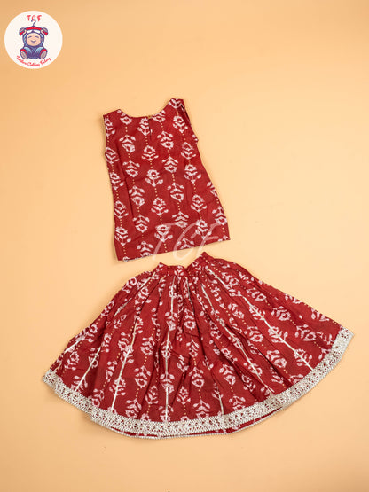 Maroon - Girls Readymade Lehenga Choli