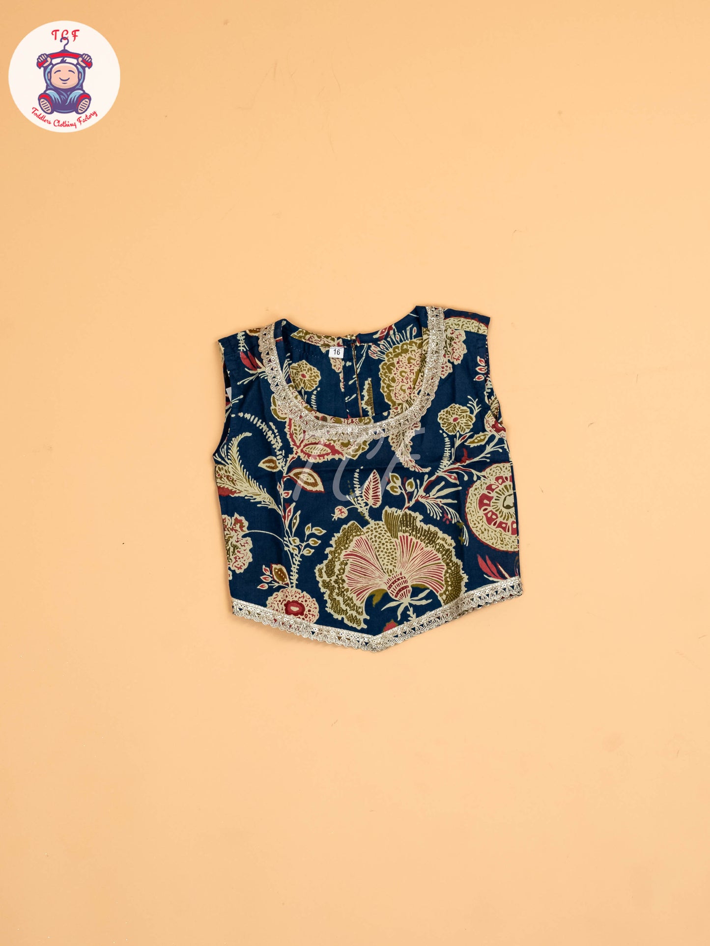 Blue - Girls Floral Printed Lehenga Choli