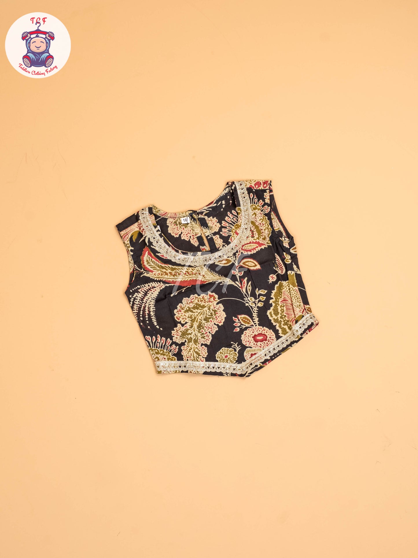 Black - Girls Floral Printed Lehenga Choli