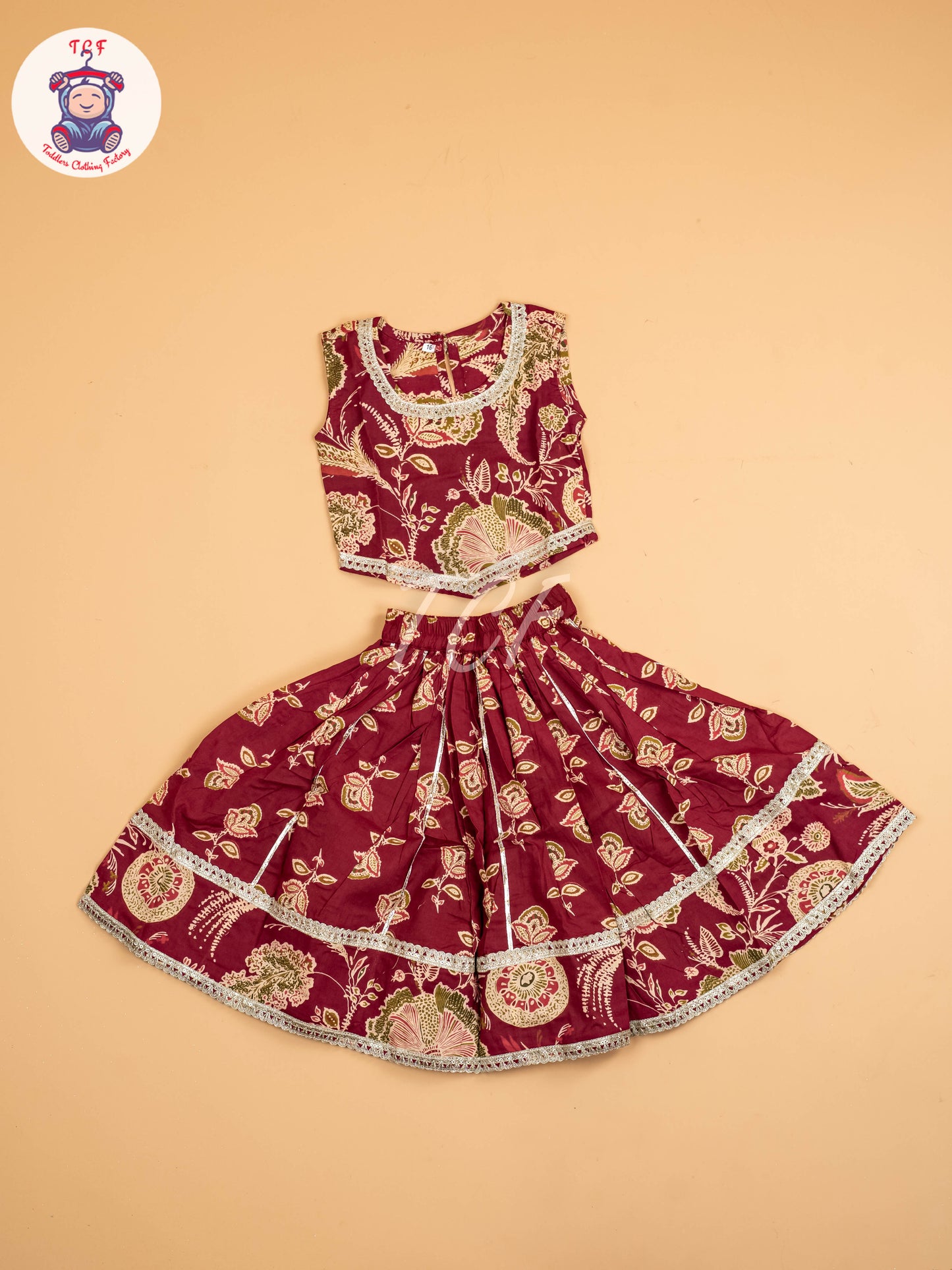 Majentha - Girls Floral Printed Lehenga Choli