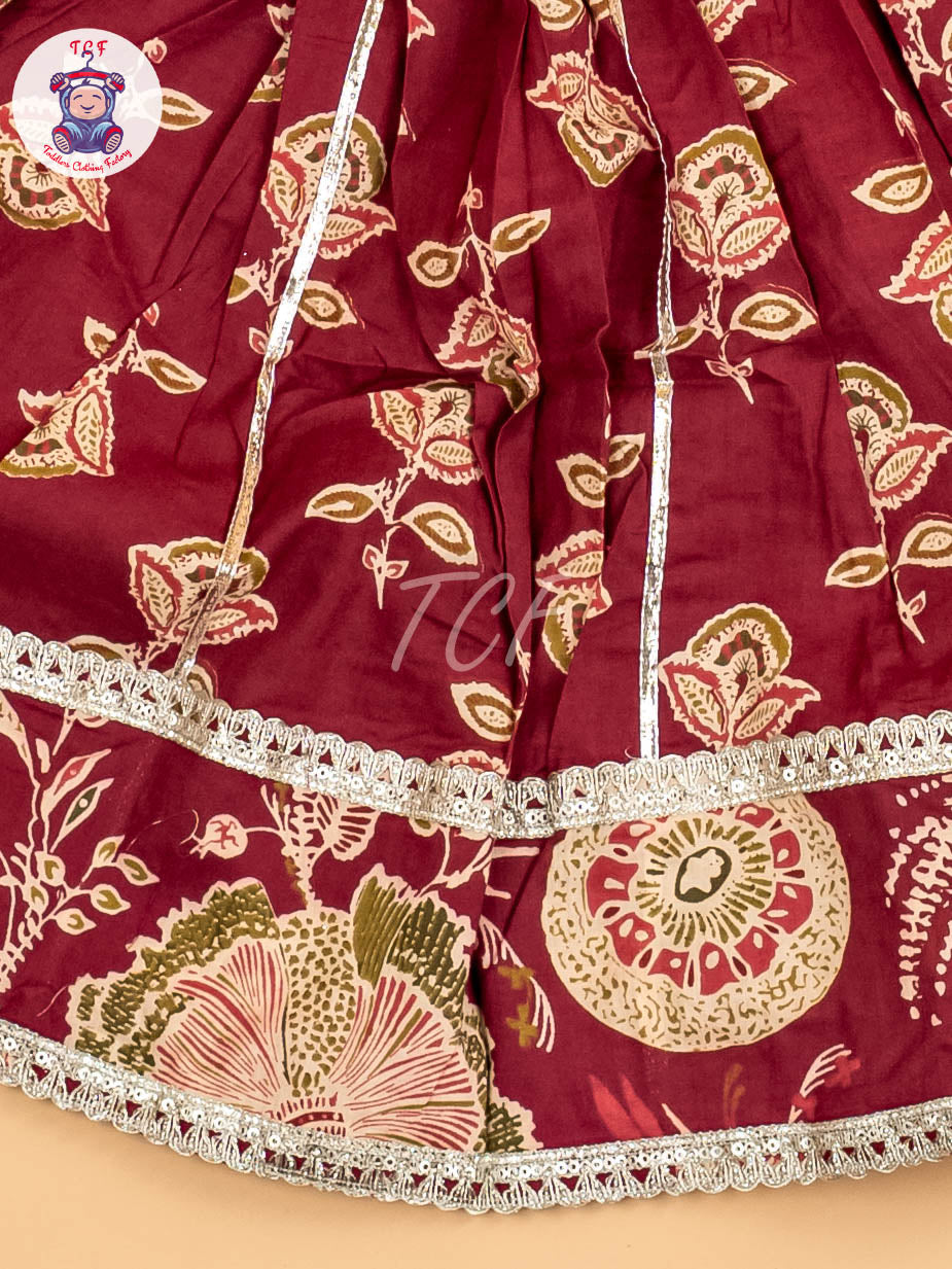 Majentha - Girls Floral Printed Lehenga Choli