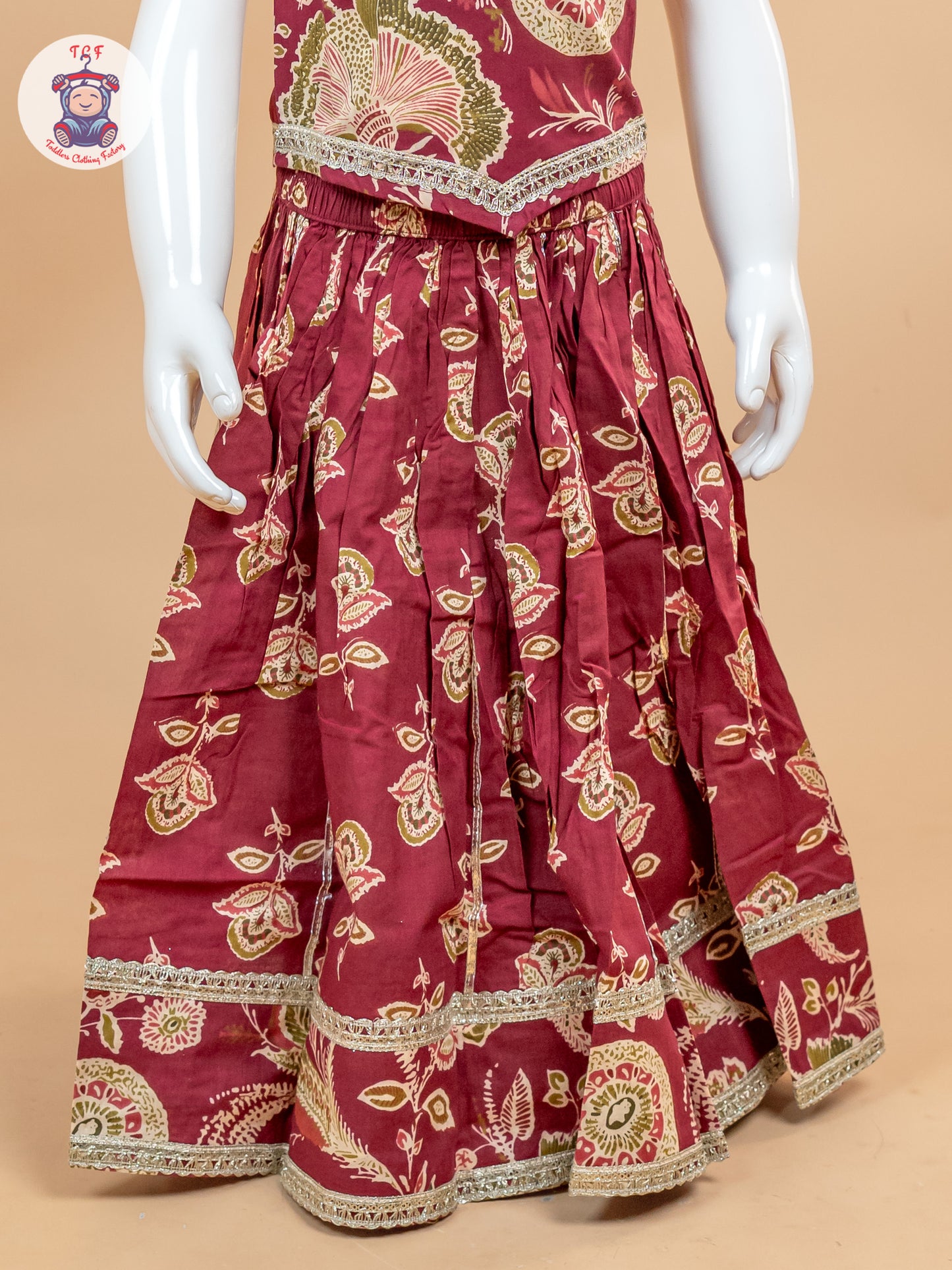 Majentha - Girls Floral Printed Lehenga Choli