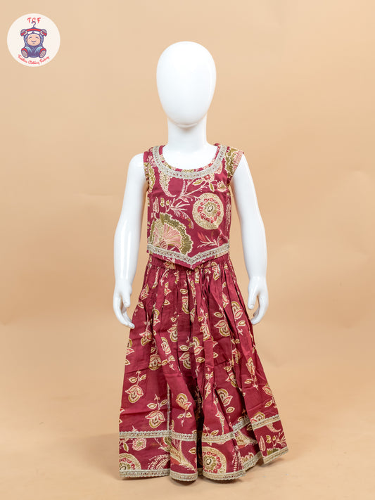 Majentha - Girls Floral Printed Lehenga Choli