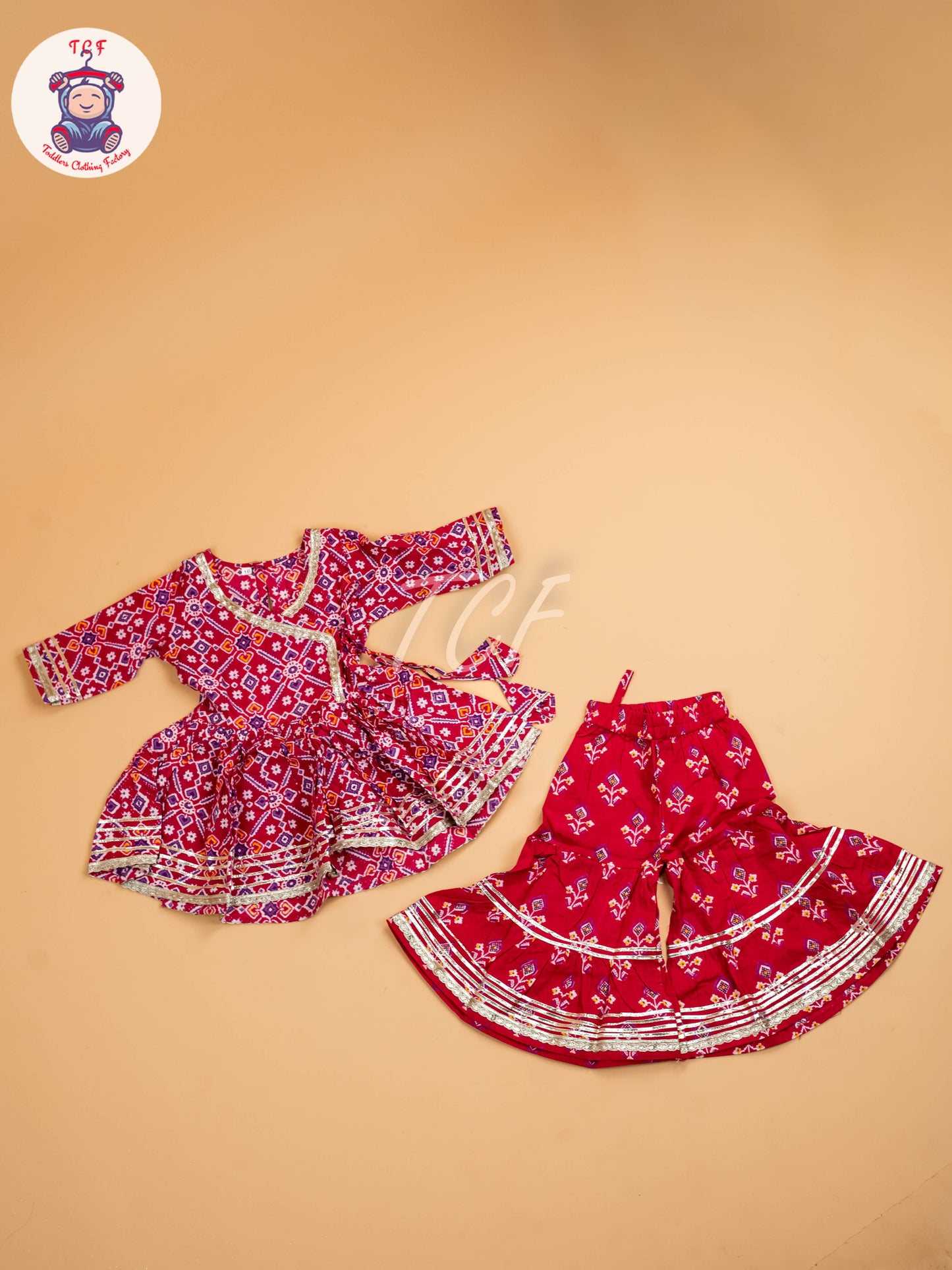 Pink  - Patola Printed Angrakha Salwar