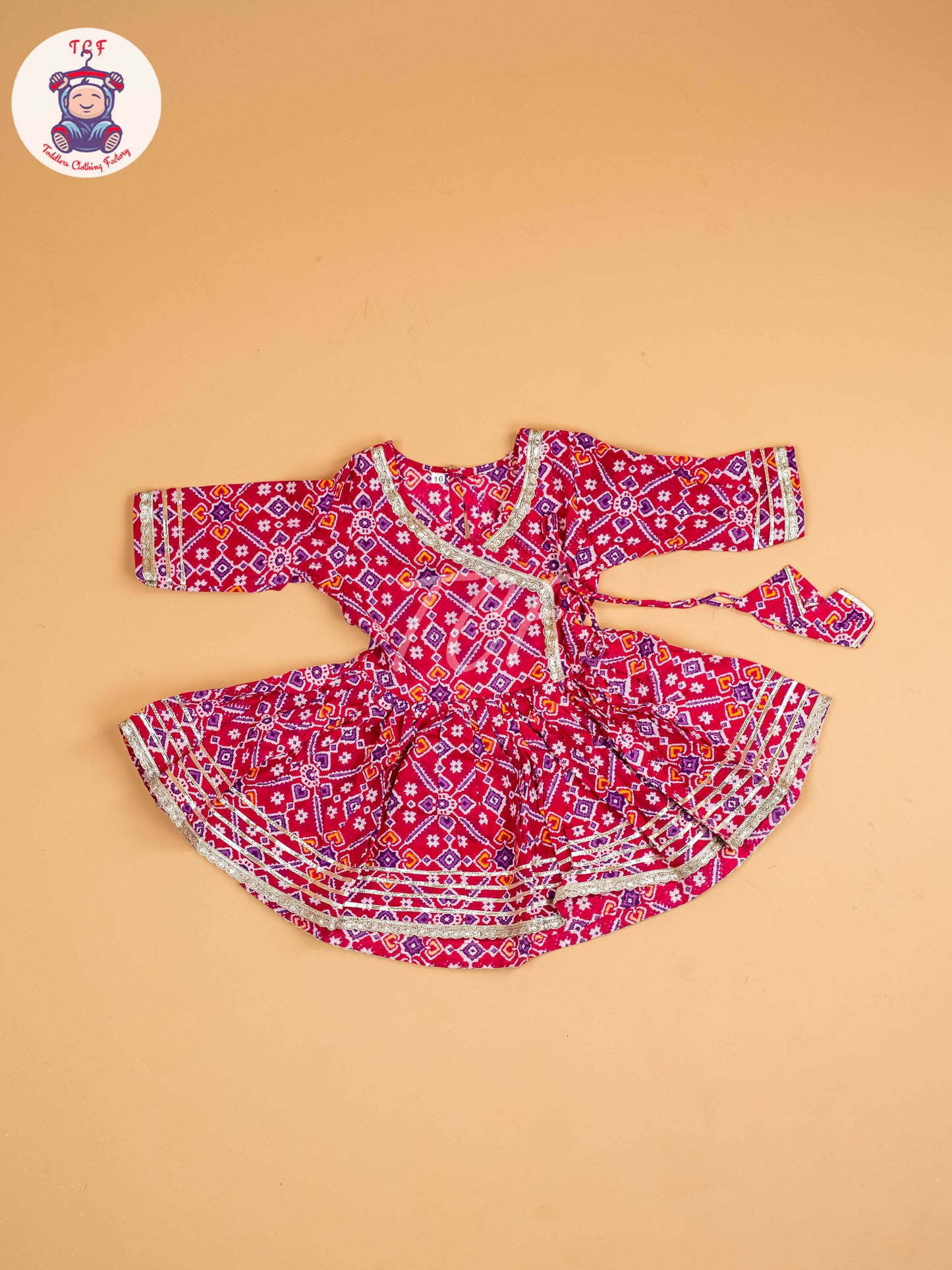 Pink  - Patola Printed Angrakha Salwar