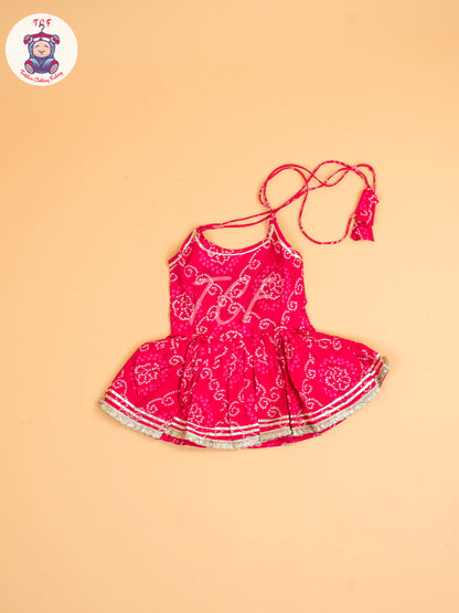 Pink - Bandhini Printed Dhoti Salwar