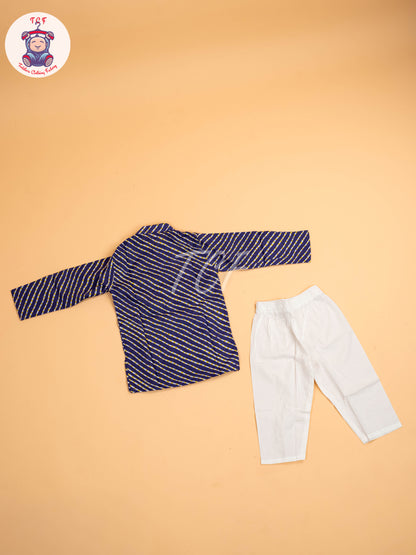 Violet - Boys Printed Kurta With Pant