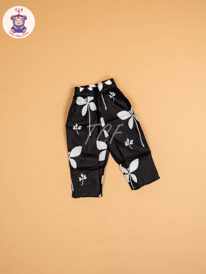 Black - Girls Floral printed Co-ords Sets