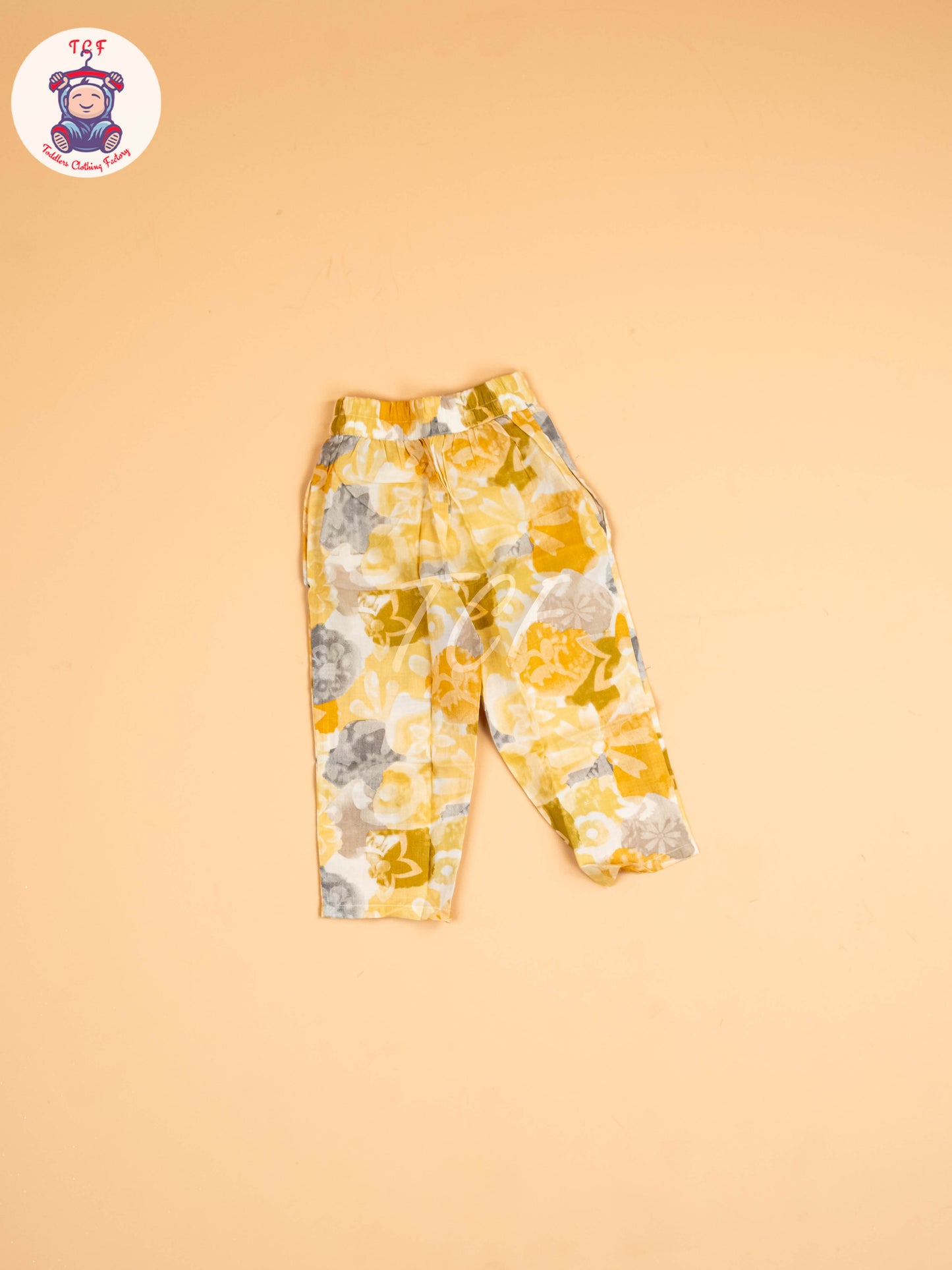 Yellow & Grey - Girls Floral printed Co-ords Sets
