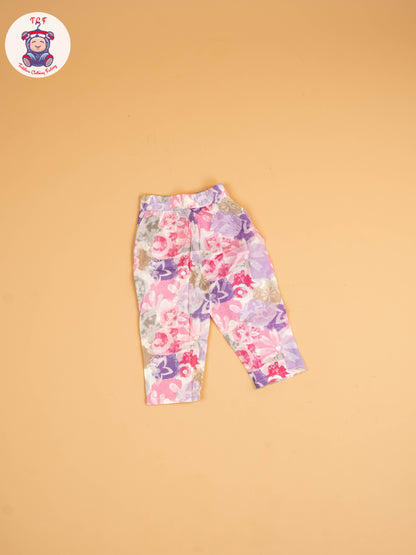 Purple & Pink - Girls Floral printed Co-ords Sets