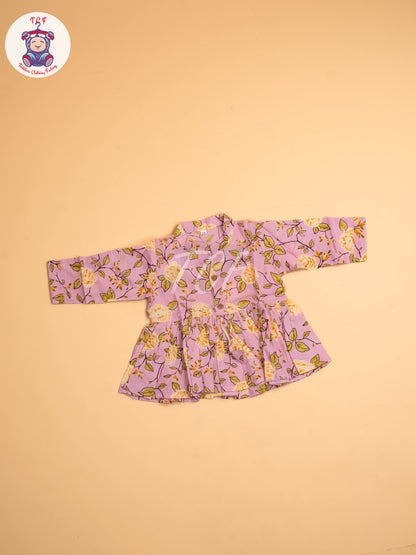 Lite Pink - Girls Floral printed Co-ords Sets