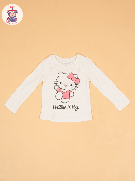 White - Girls Full Sleeves Tshirt