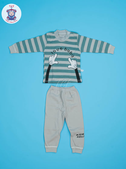 Light Green & Grey - Boys Night Wear