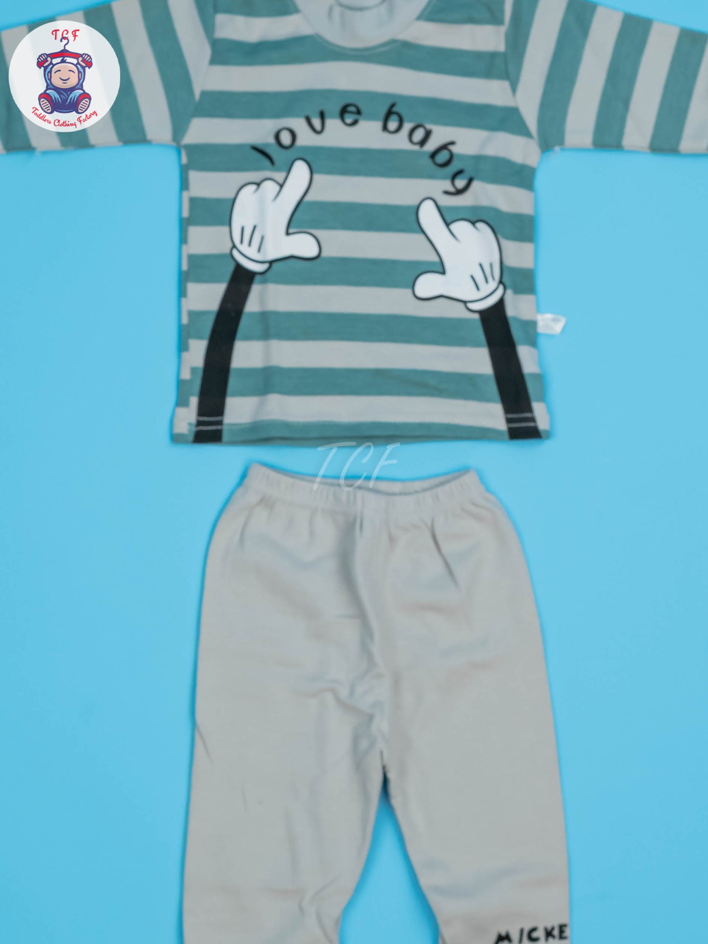 Light Green & Grey - Boys Night Wear
