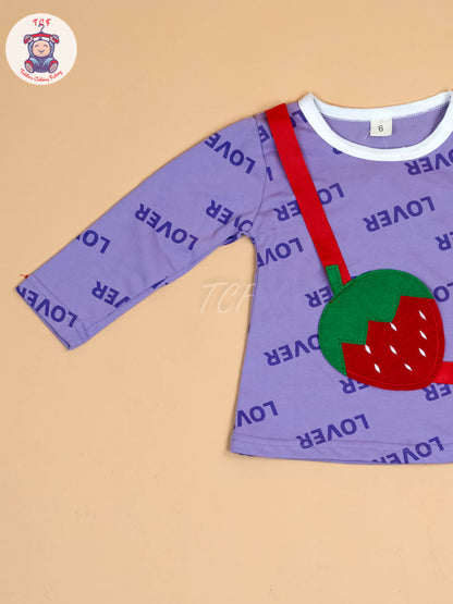 Lavender - Girls Strawberry Jean and Top