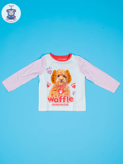 White & Pink - Waffle Pyjama Sets