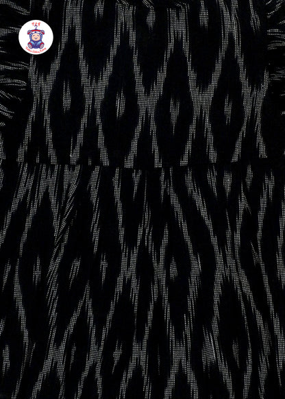 Black - Girls Readymade Ikat Frocks