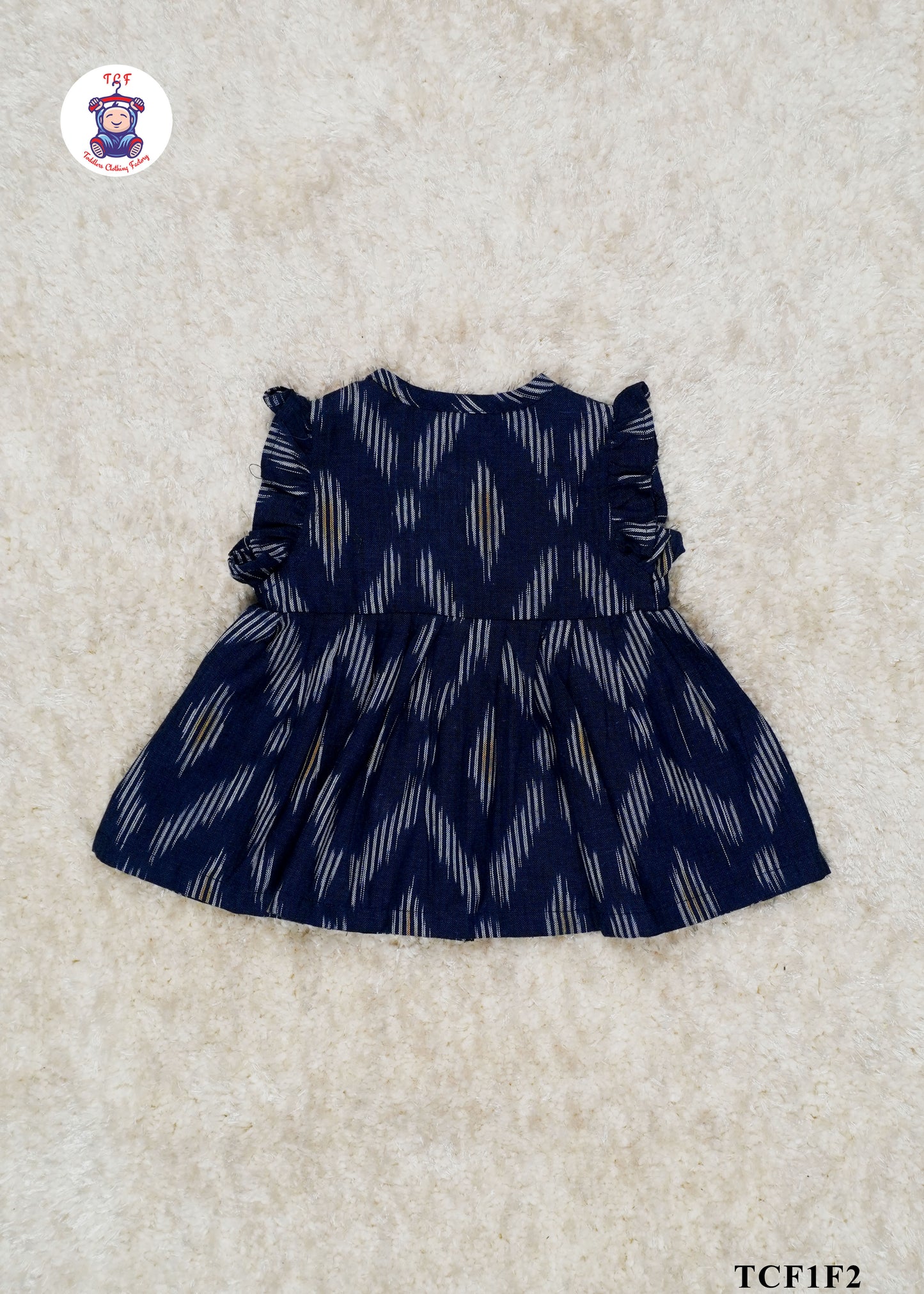 Blue -  Girls Readymade Ikat Frocks