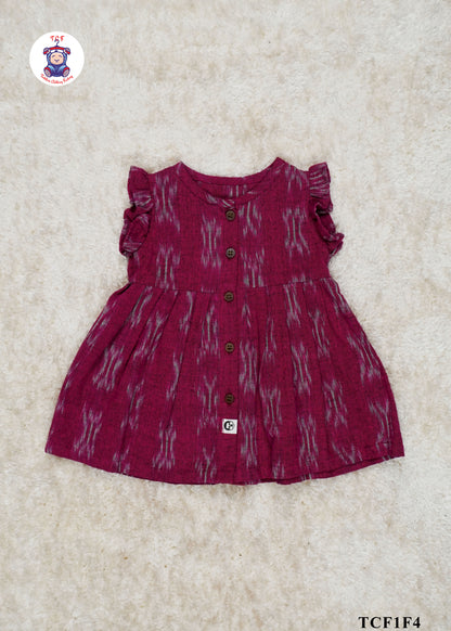 Magenta Pink - Ikat Frock