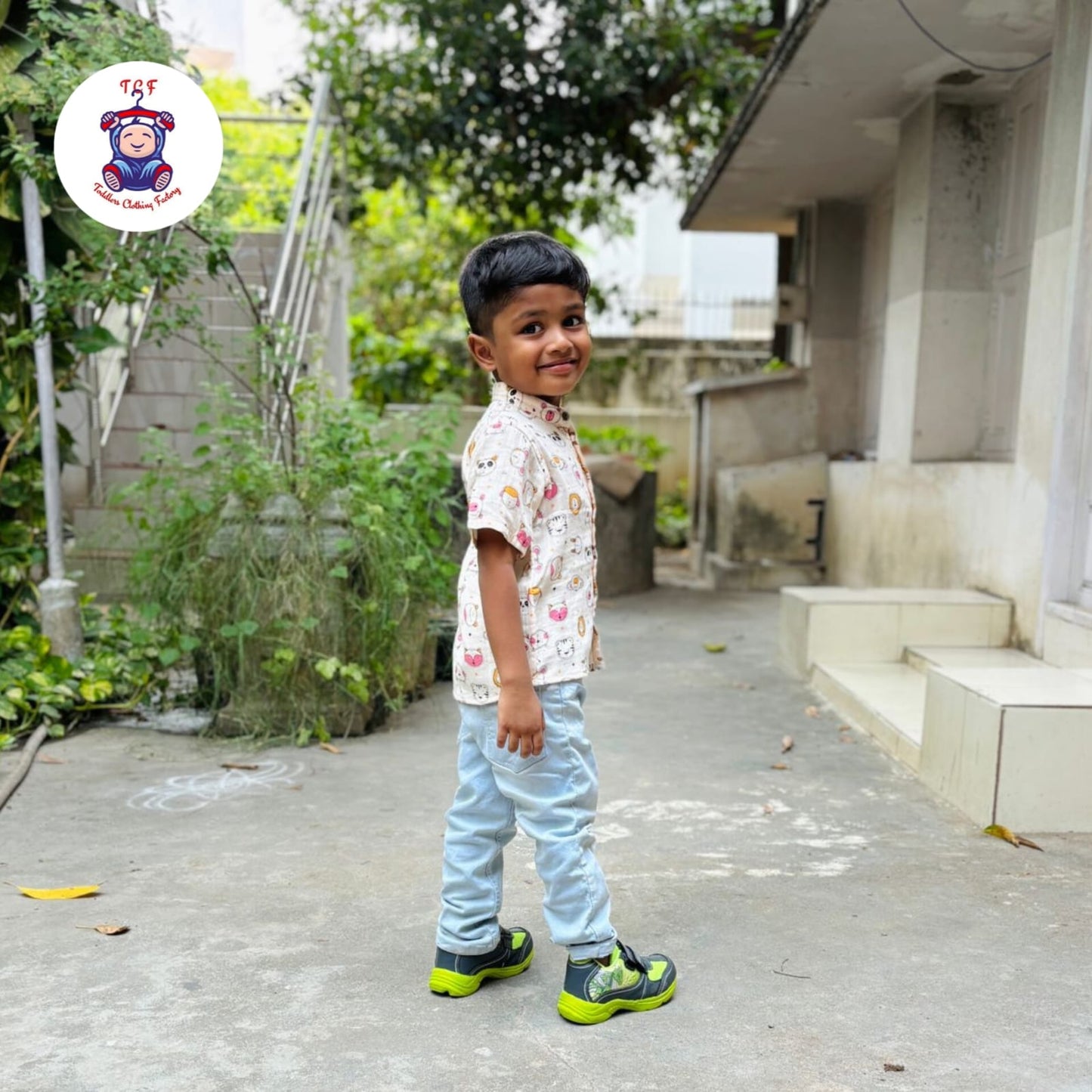 Pink Kitty - Boys Readymade Ikat Shirts