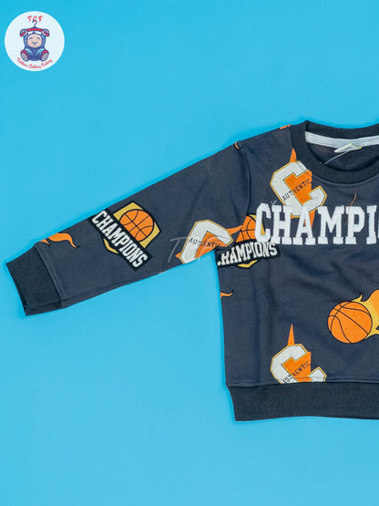 Grey & Light Grey - Baby Champion Joggers set