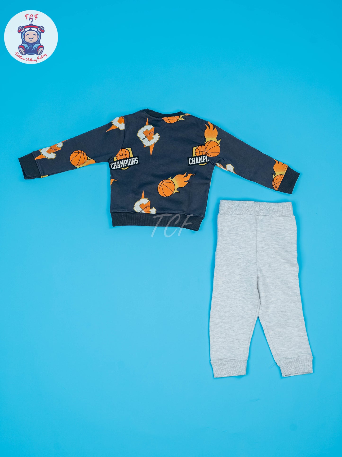 Grey & Light Grey - Baby Champion Joggers set