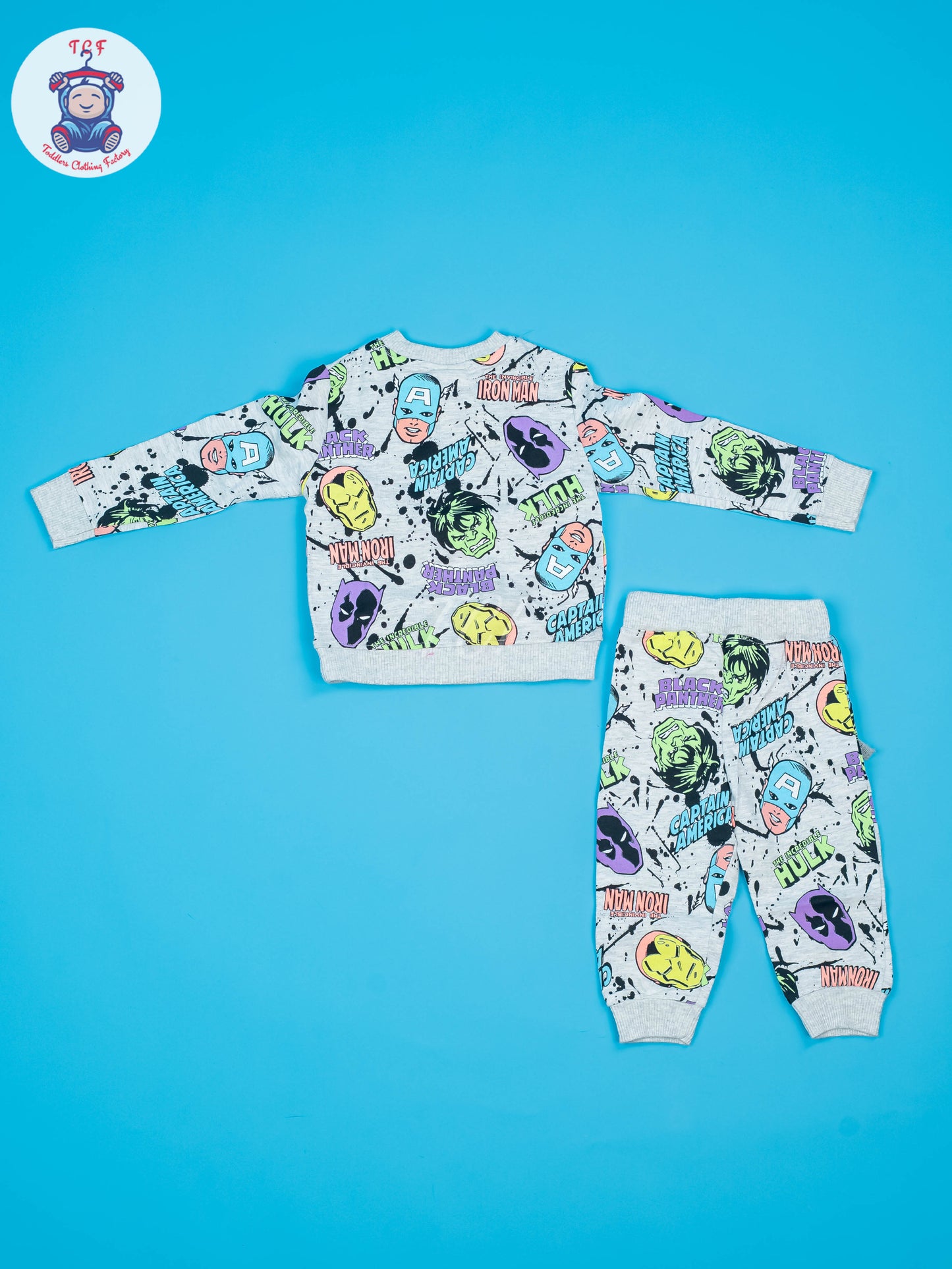 Grey - Boys Marvel Jogger set