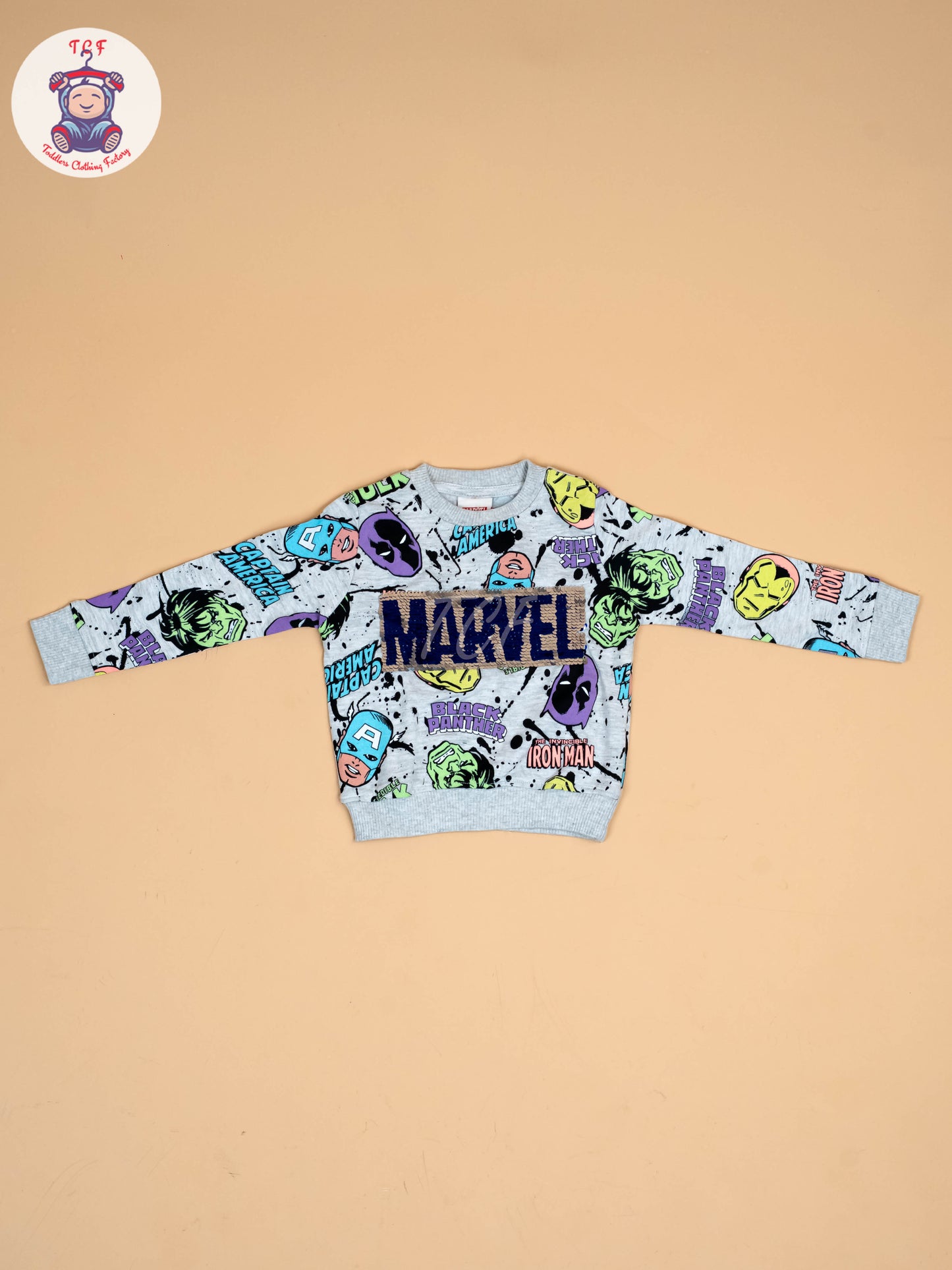 Grey - Boys Marvel Jogger set