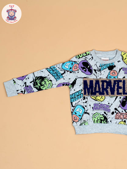 Grey - Boys Marvel Jogger set