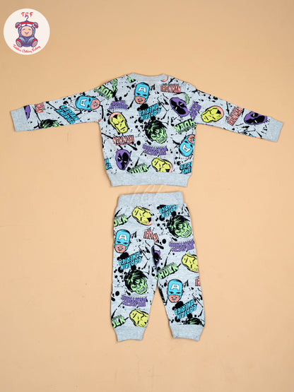 Grey - Boys Marvel Jogger set