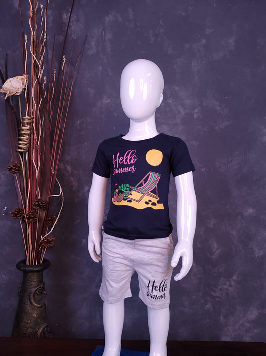 Blue & Grey - Boys T-Shirt & Shorts