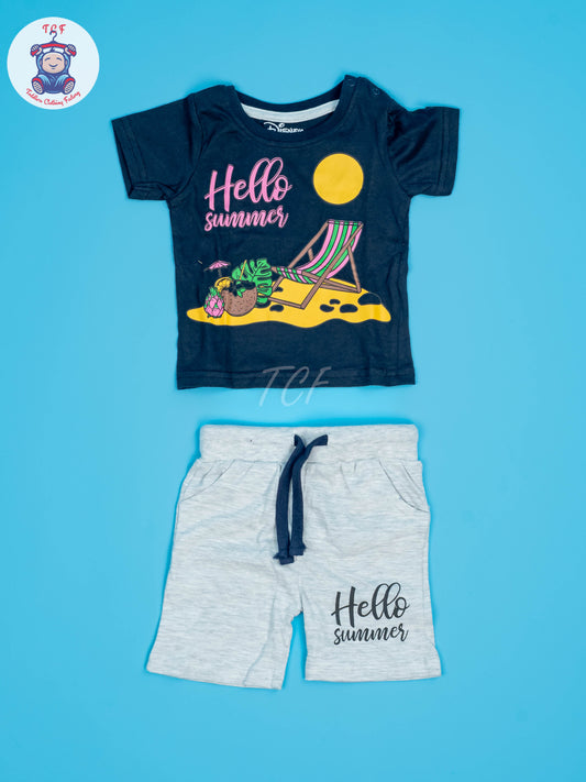 Blue & Grey - Boys T-Shirt & Shorts