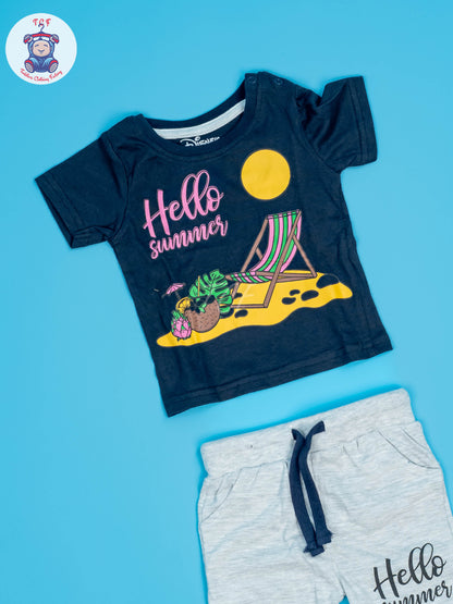 Blue & Grey - Boys T-Shirt & Shorts