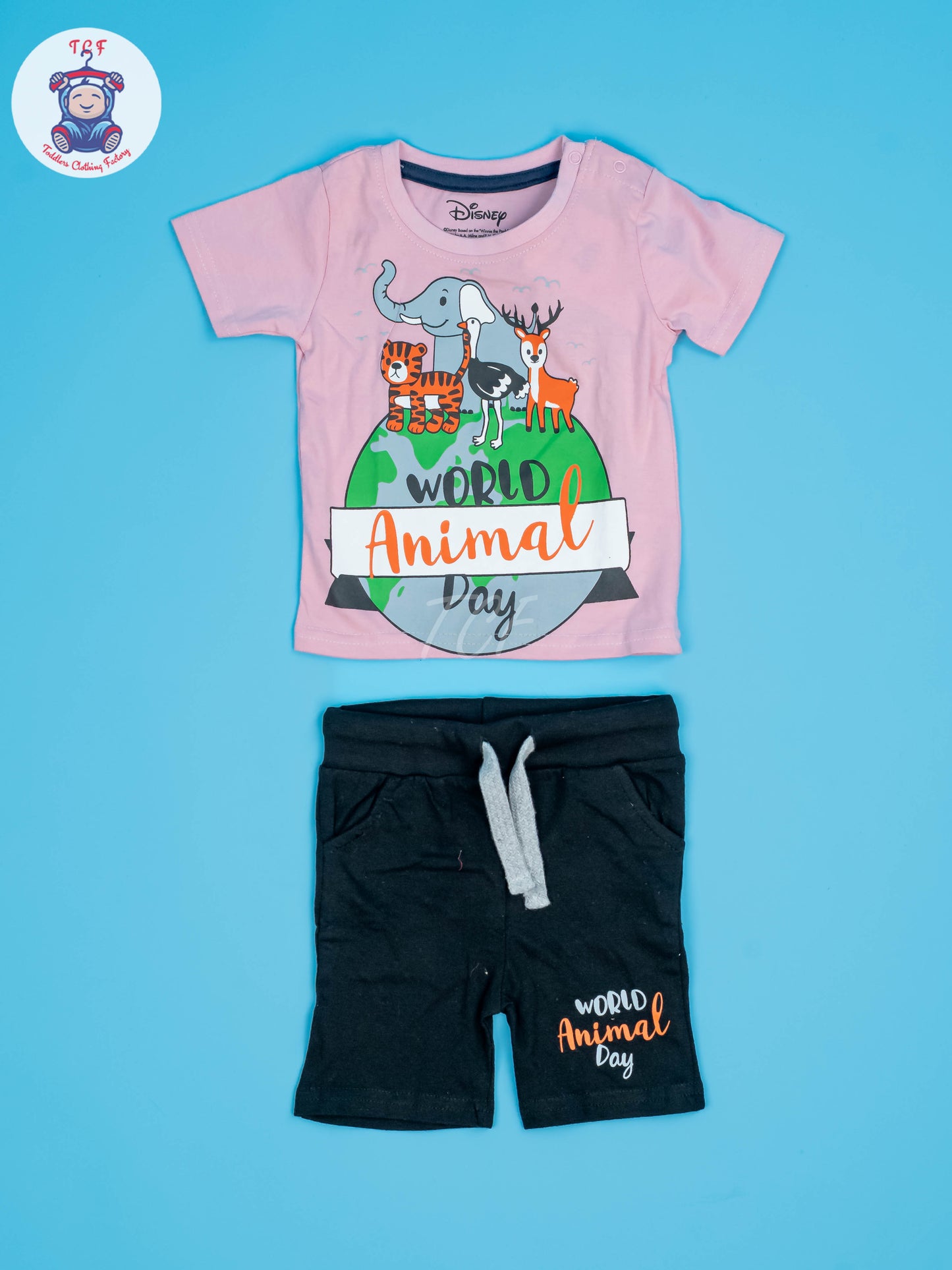 Pink & Black - Girls Tshirt & Shorts