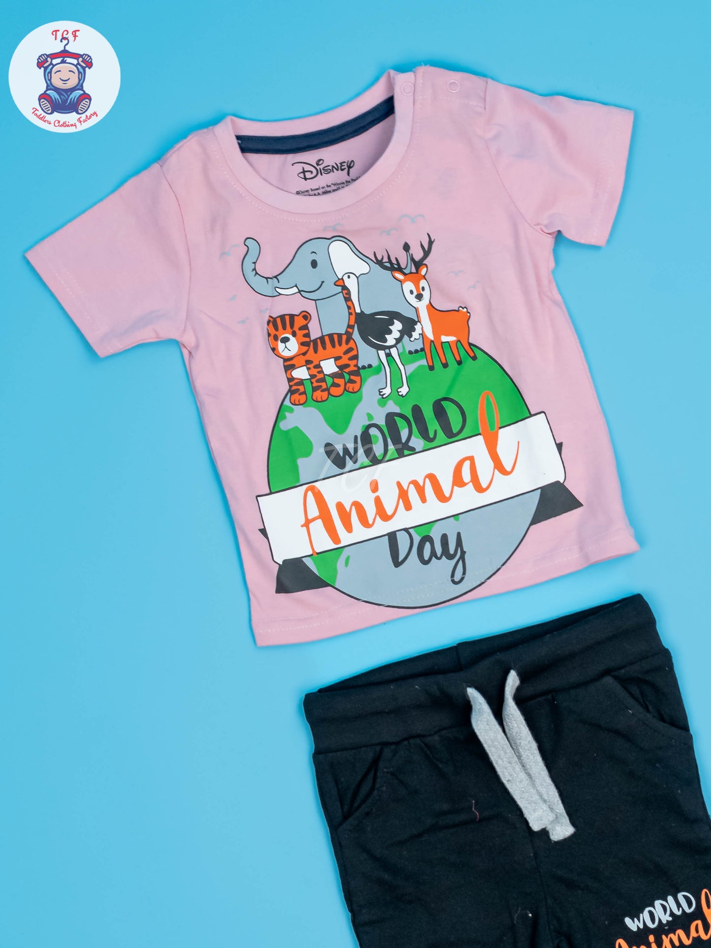 Pink & Black - Girls Tshirt & Shorts