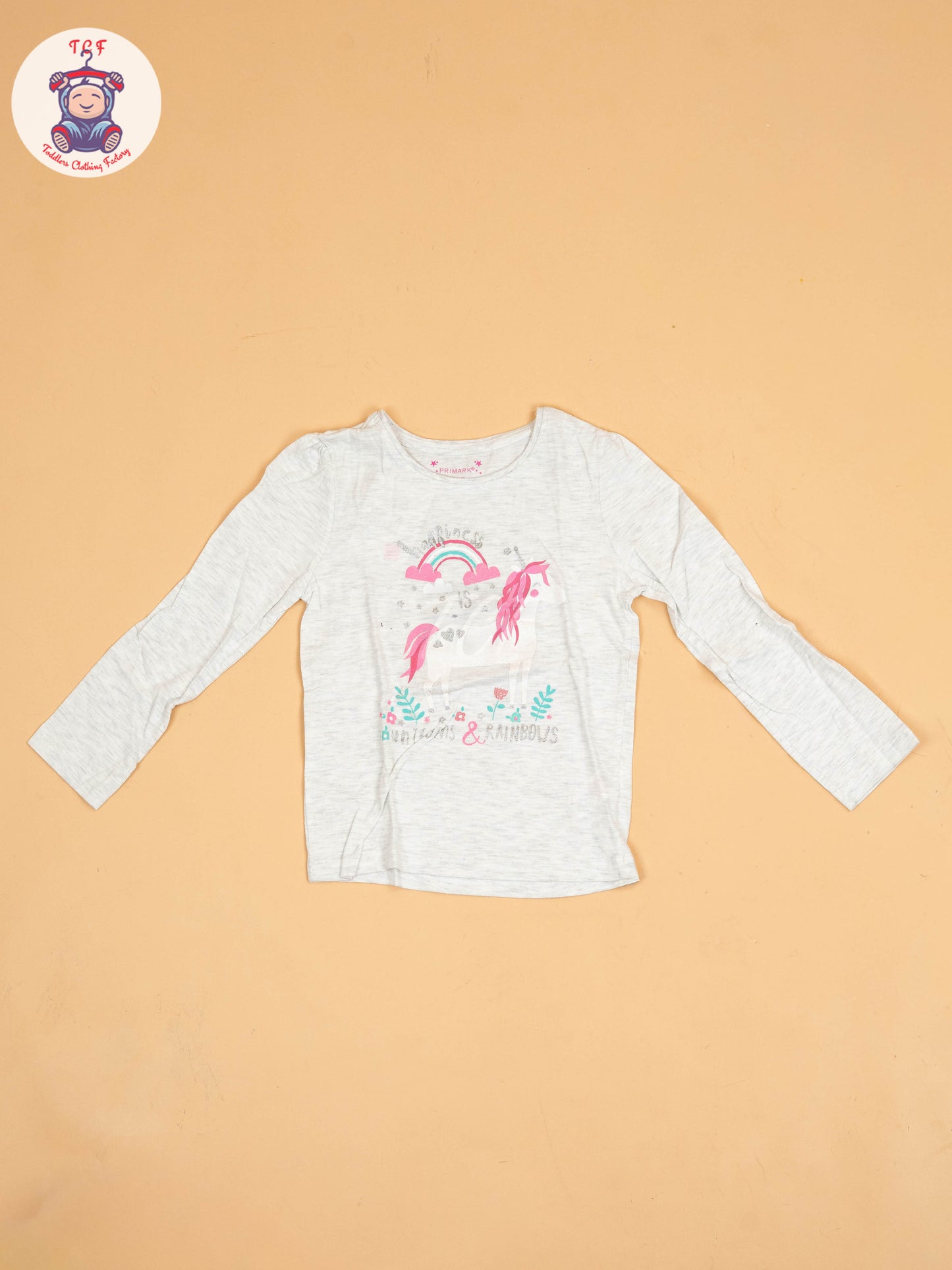 Grey & Pink - Girls Fullsleeves Tshirt