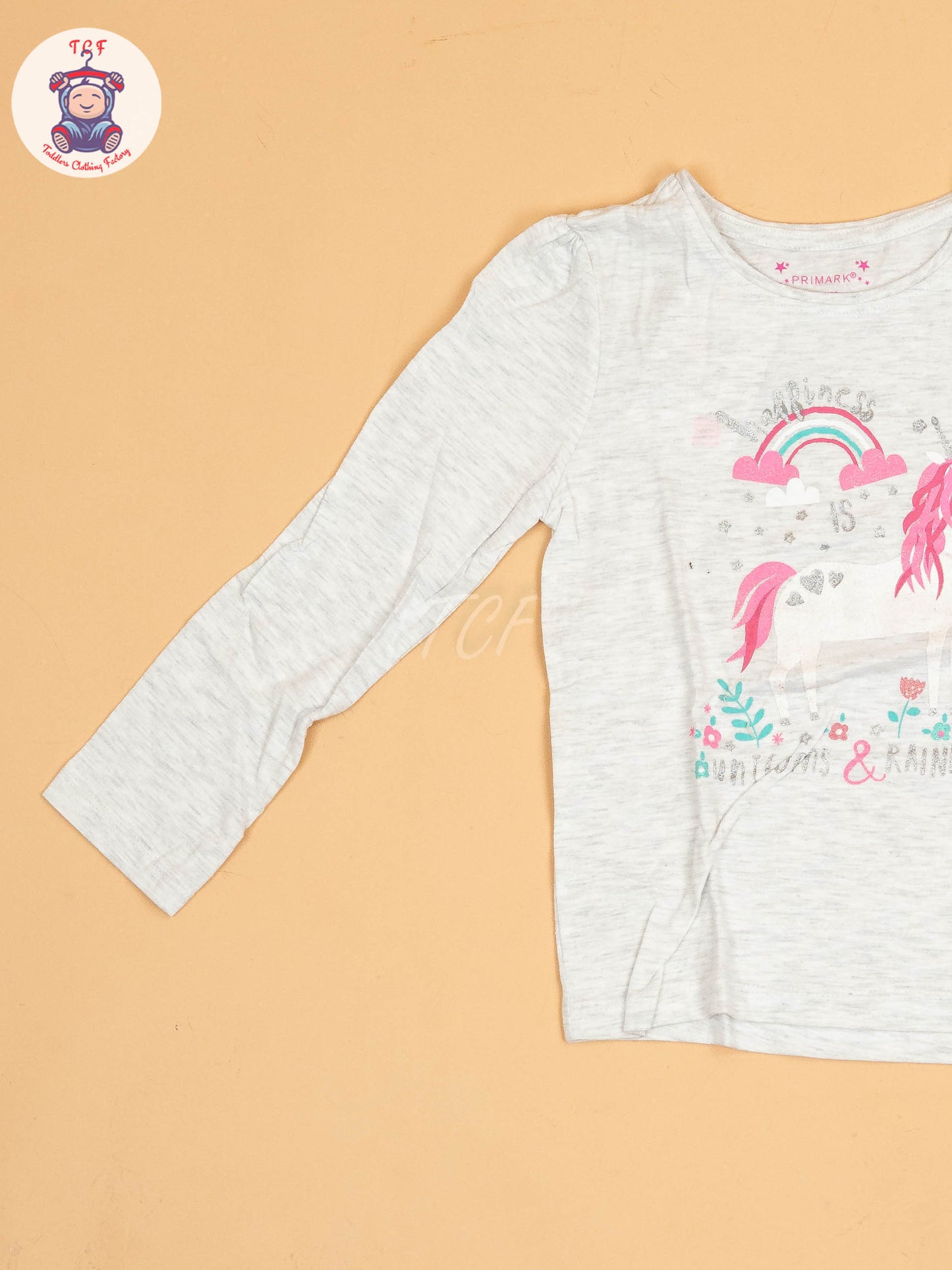 Grey & Pink - Girls Fullsleeves Tshirt