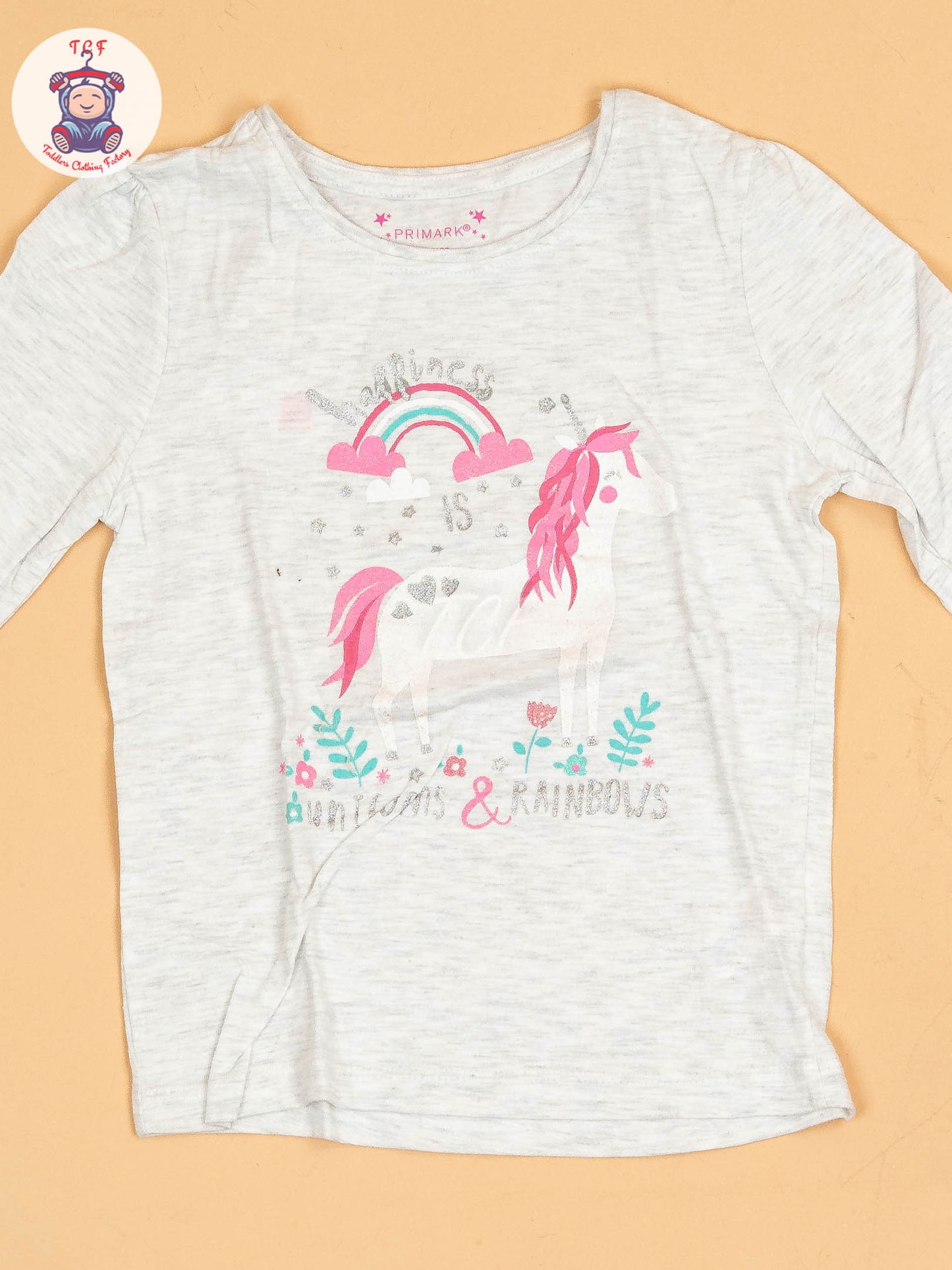 Grey & Pink - Girls Fullsleeves Tshirt