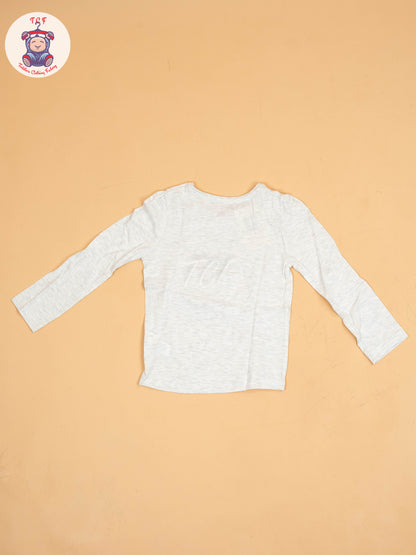 Grey & Pink - Girls Fullsleeves Tshirt
