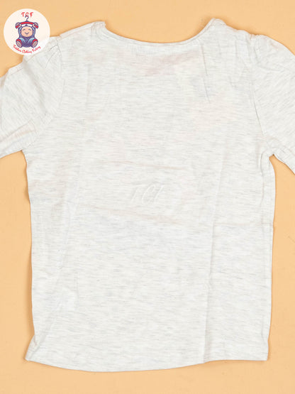 Grey & Pink - Girls Fullsleeves Tshirt
