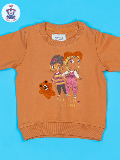 Brown - Girls Sweat Shirt