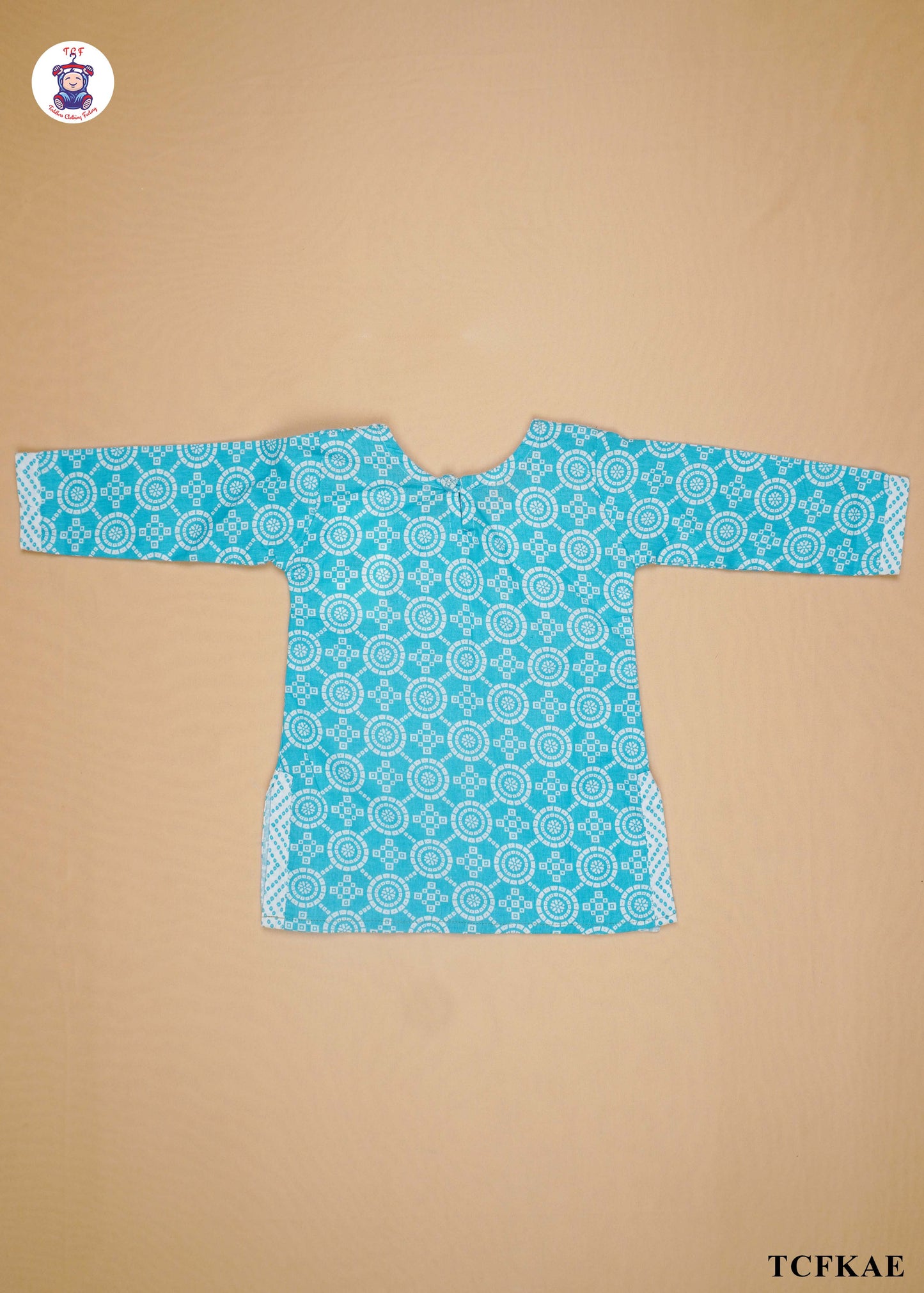 Sky Blue - Floral Printed Kurti Set