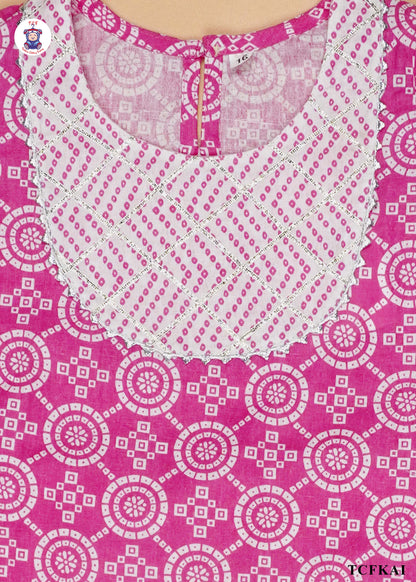 Barbie Pink - Printed Kurti Set