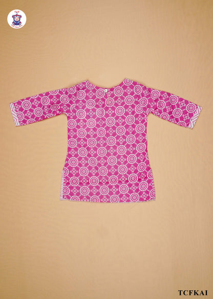 Barbie Pink - Printed Kurti Set