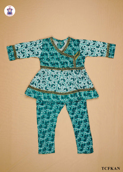 Pine Green - Floral Printed Kurti Set